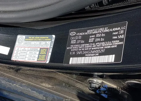 2021 Hyundai Elantra Sel from USA, damaged, VIN 5NPLS4AG2MH005297